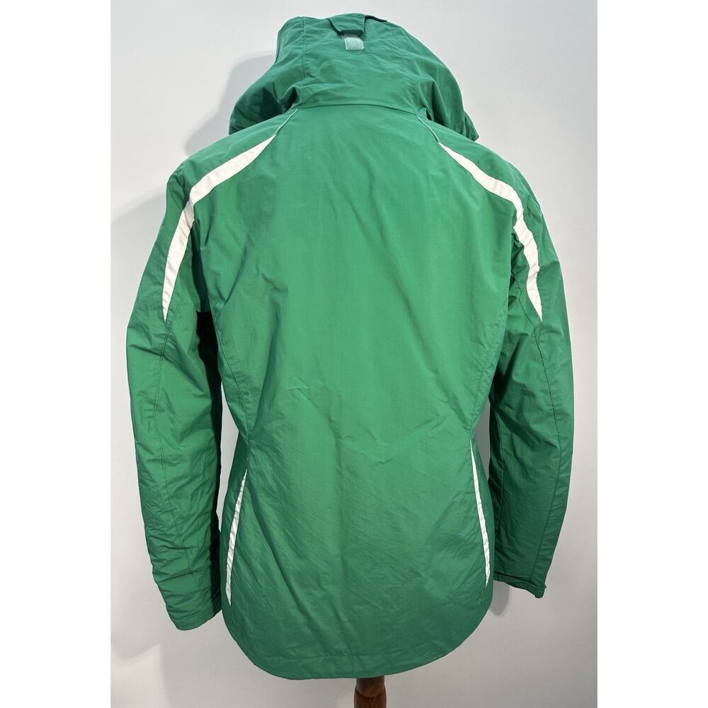 Columbia Women’s Interchange Jacket Green Size L Hooded Waterproof Fleece - Picture 4 of 7